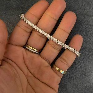 Silver tennis bracelet
